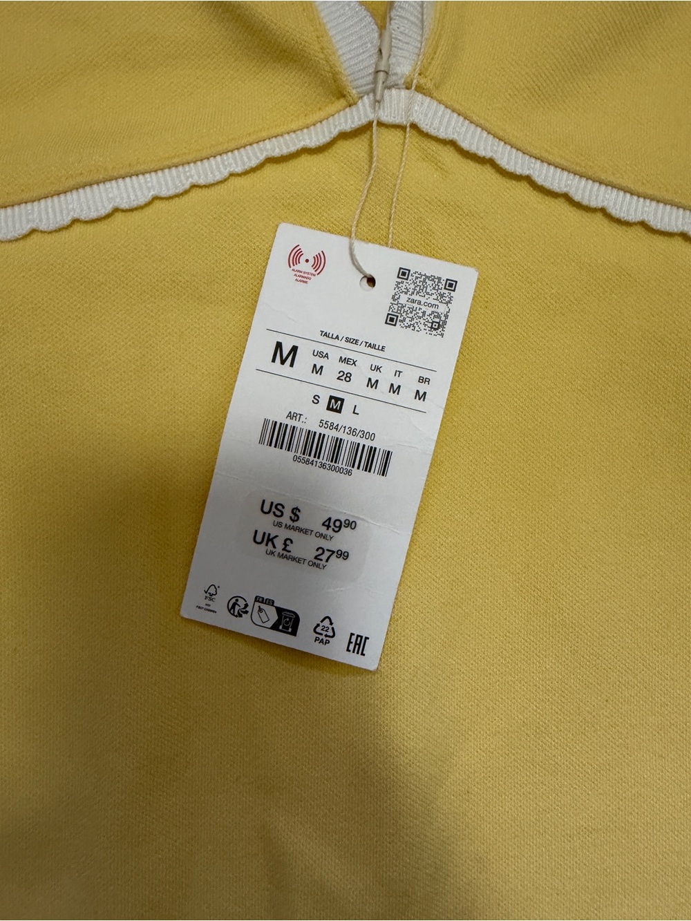 Yellow Contrast Trim Maxi Dress – Size Medium - Picture 4 of 5
